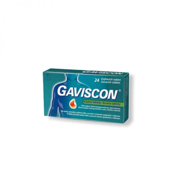 GAVISCON Žuvacie tablety 24 tabliet