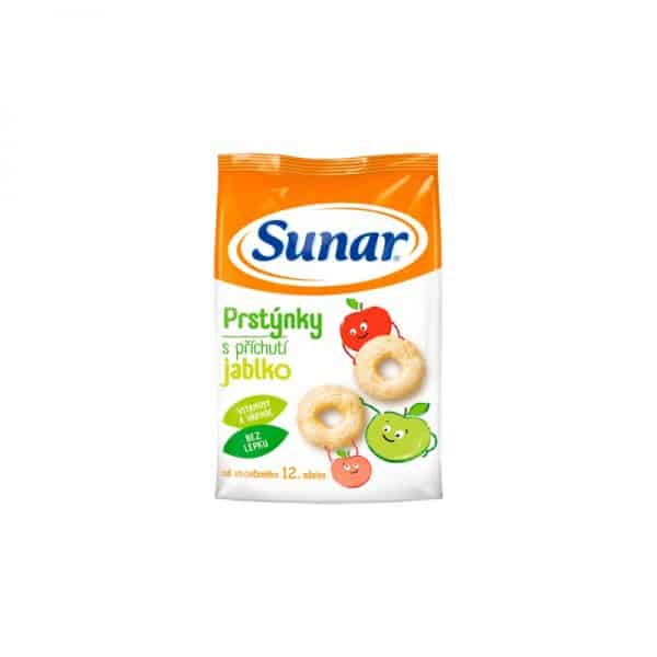 Sunárek Detský snack Prstienky s príchuťou jablko (od ukonč. 12. mesiacov) 1x50 g