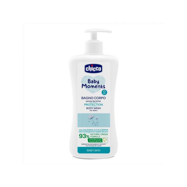 CHICCO Šampón na telo s dávkovačom Baby Moments Protection 93 % prírodných zložiek 500 ml