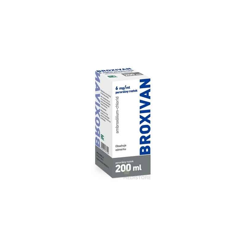 BROXIVAN 6 mg/ml perorálny roztok sol por (fľ.skl.hnedá+plast.odmer.) 1x200 ml